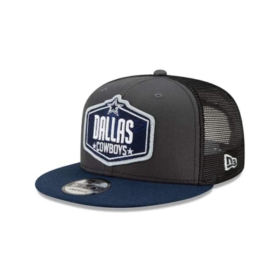 Grey Dallas Cowboys Hat - New Era NFL NFL Draft 9FIFTY Snapback Caps USA0864372